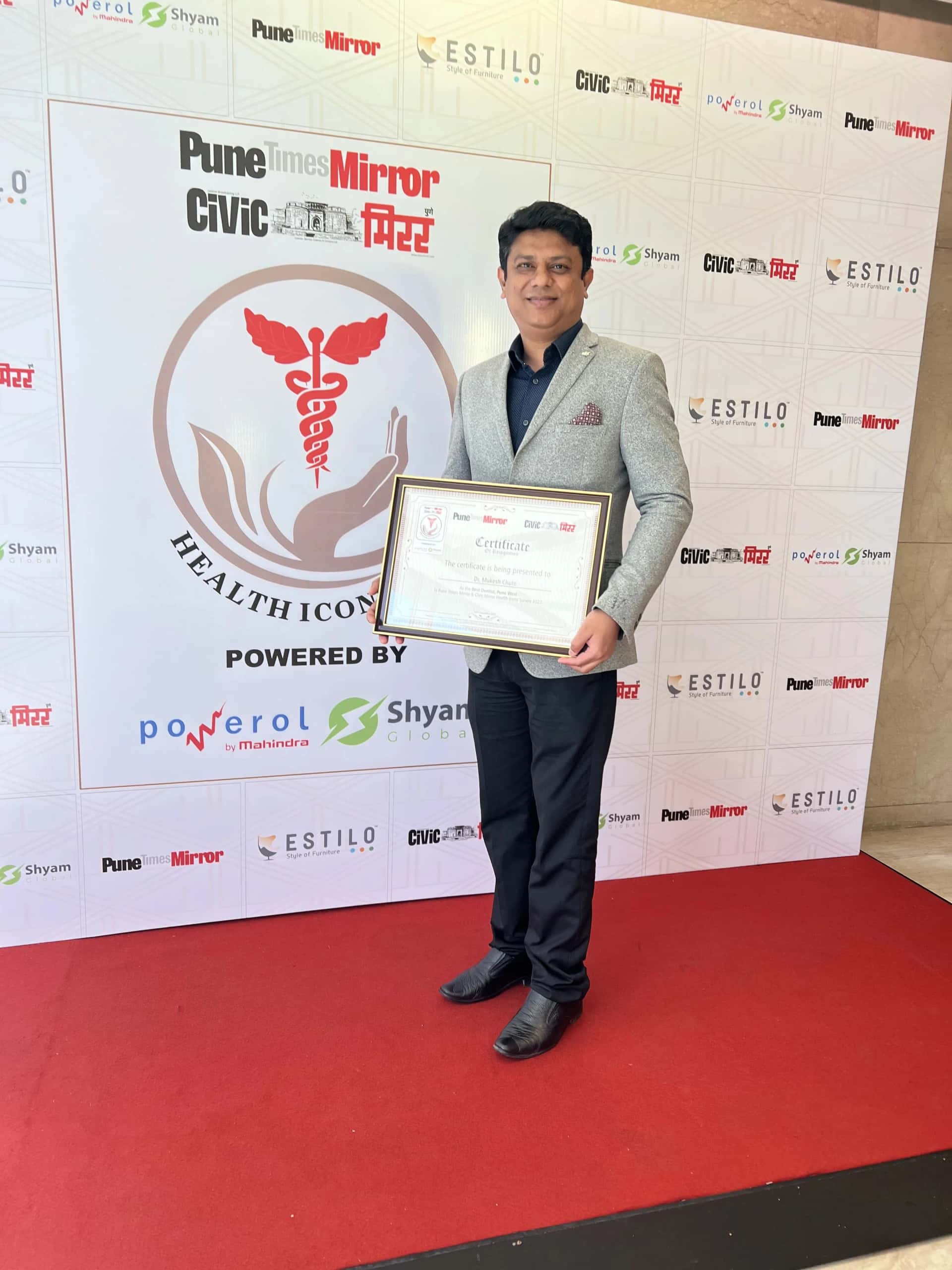 Dr. Mukesh Chute — Best Dentist Pune West, Health Icons 2022